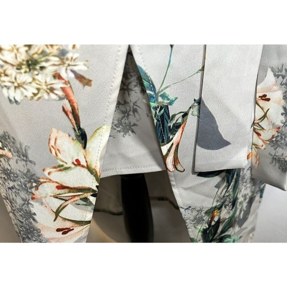 A.B.S Collection Womens Floral Leaves Print Tie Close Wrap Style Dress Size 8 - Picture 6 of 7